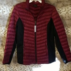 Puffer light weight coat, sz medium, wine burgandy
